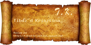Tibád Krisztina névjegykártya
