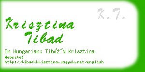 krisztina tibad business card